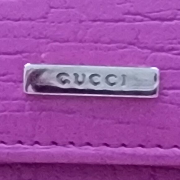 Gucci Leather Continental Wallet Purple with Silver Tone Hardware - Picture 7 of 10